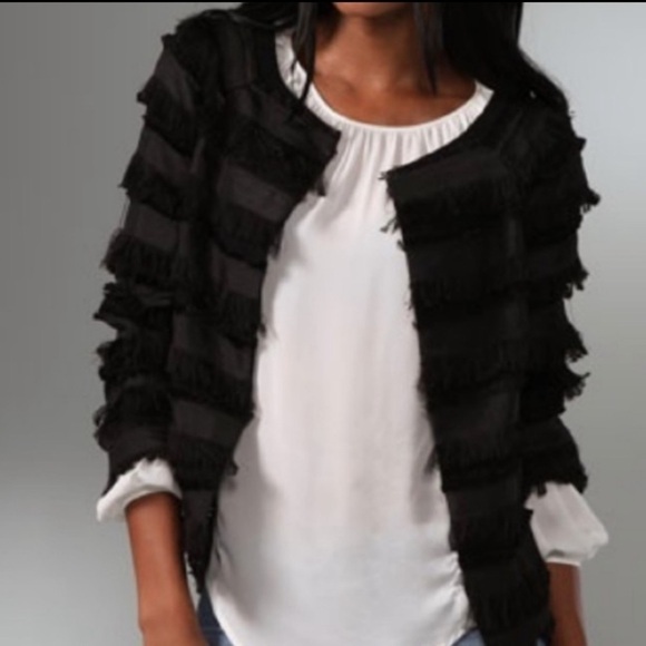 Elizabeth and James Fringe Wool Sunday Jacket - S - Picture 2 of 16